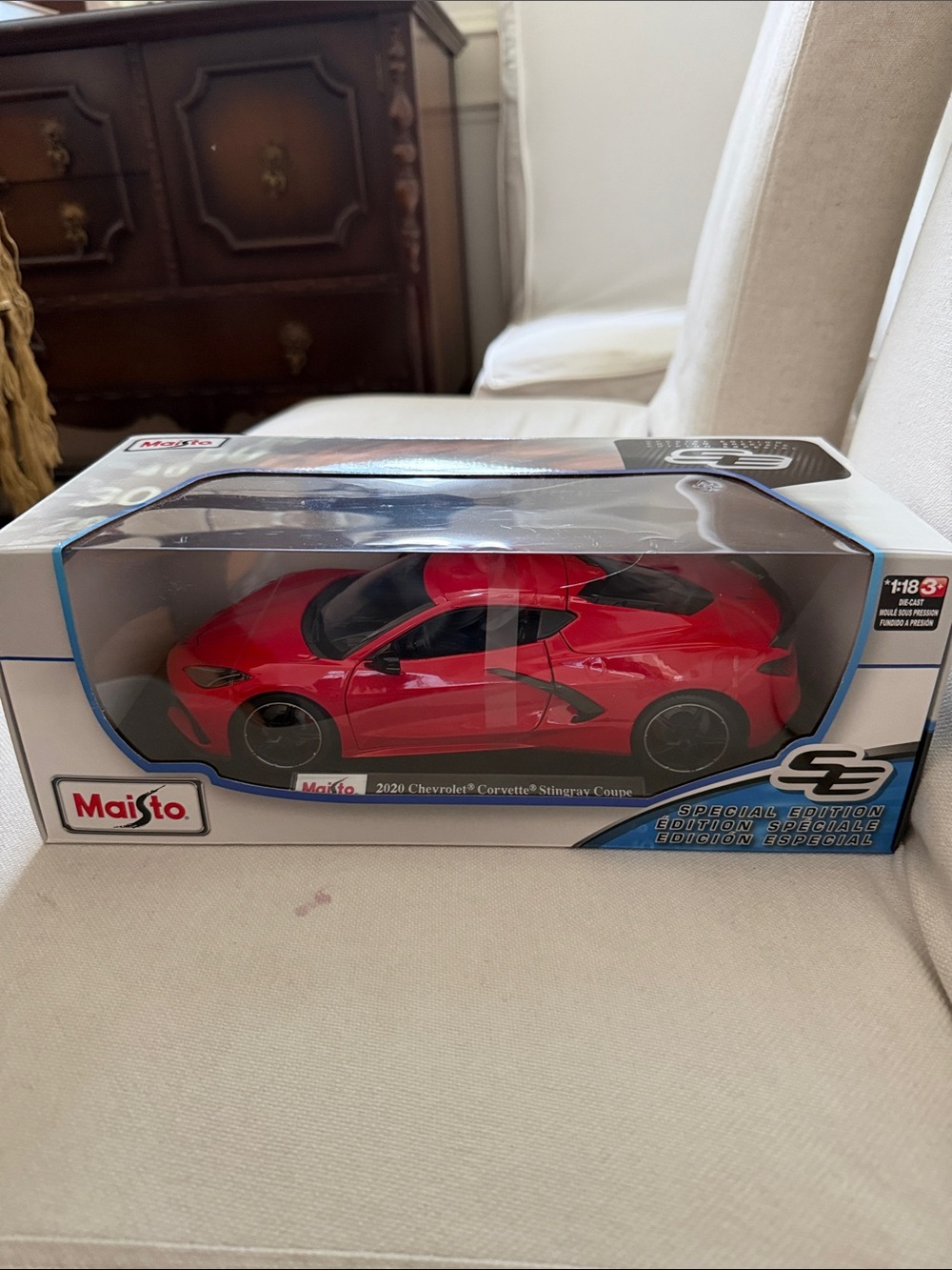 Maisto Red 2020 Chevrolet Corvette Stingray Coupe Die-Cast Toy Car